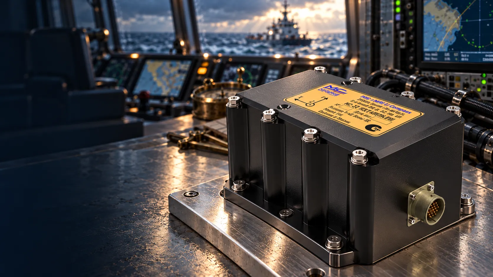 MC-22 on the mounting plate of the ship's work table